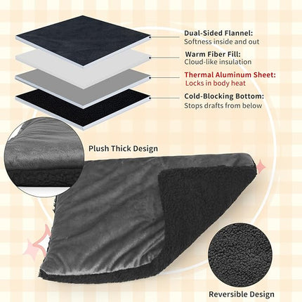 Self-Warming Cat Bed, Self-Heating Thermal Pet Mat, Washable, Non-Electric