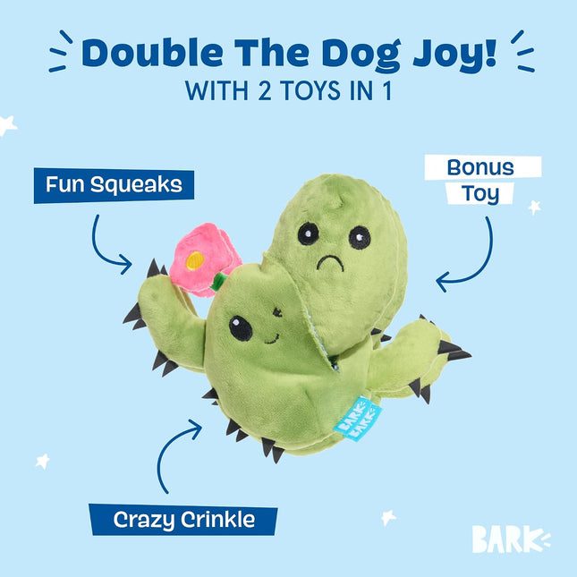 BarkBox Interactive 2-in-1 Stuffed Plush Squeaky Dog Toy