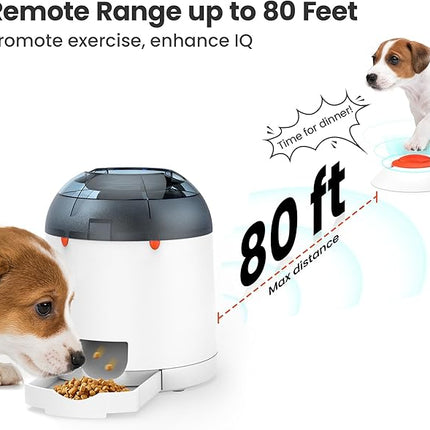 Potaroma Dog Puzzle Feeder Toy, Interactive IQ Training, Electronic Treat Dispenser, Automatic Rechargeable with Remote for Food Dispensing, All Breeds, 280ml Capacity
