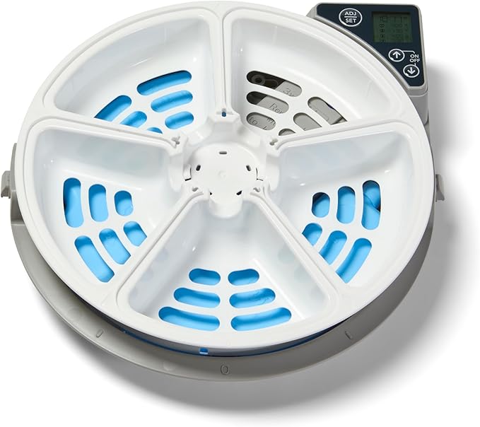 Cat Mate C500 Automatic 5-Bowl Pet Feeder with Digital Timer