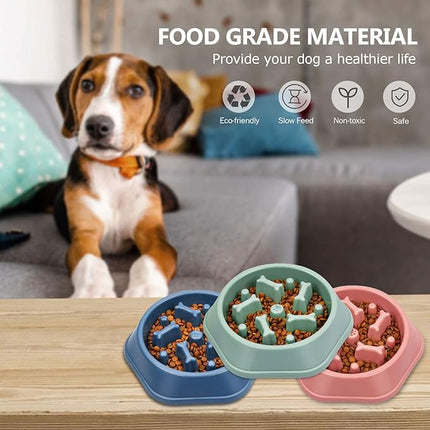 UPSKY Slow Feeder Dog Bowl - Anti-Chocking, Interactive Puzzle Bowl for Slow Down Eating