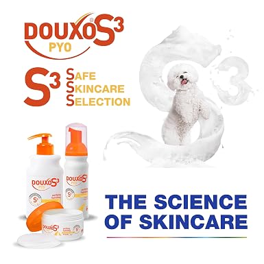 DOUXO S3 PYO Shampoo | Antibacterial & Anti-Yeast Shampoo for Dogs & Cats | Yeast Overgrowth Shampoo for Dogs | Recommended Cat & Dog Disinfecting Shampoo | Chlorhexidine for Dogs | 200ml