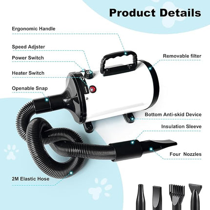 Dog Hair Dryer (White)
