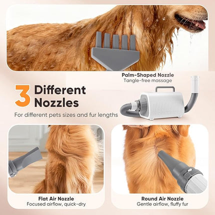 Dog Hair Dryer, Hair Dryer with Adjustable Temperature and Speed, Pet Grooming Set