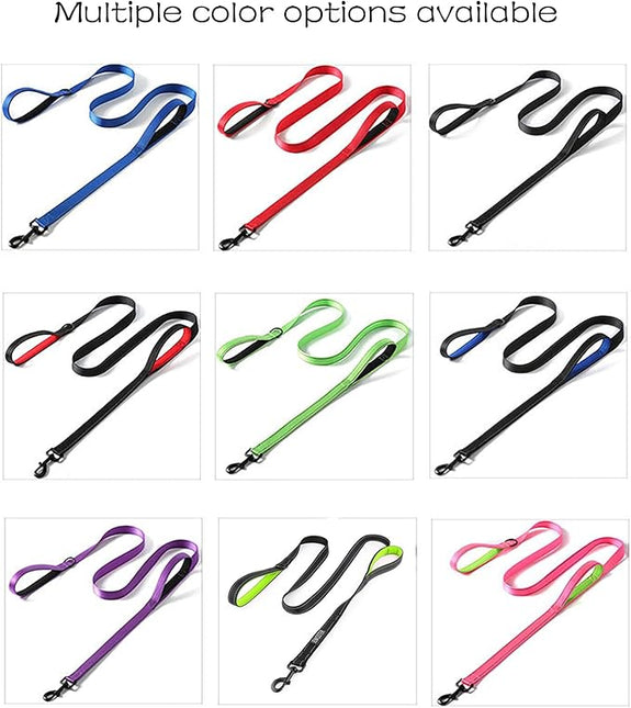 Heavy Duty Dog Leash - 2 Handles by Padded Traffic Handle for Extra Control, 6foot Long