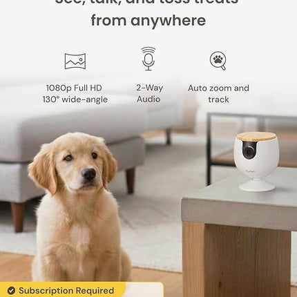 Furbo Mini Pet Camera + AI Nanny, 1080p Indoor Camera with Auto Tracking & Zoom, Colour Night Vision, 2-Way Audio,(Subscription Required)
