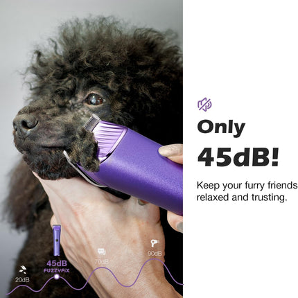 Professional Dog Grooming Clipper with Replacement Blade, 5-in-1 Adjustable Blade Cordless Pet Grooming Kit 2 Speed Trimmer Hair Shaver with Detachable Metal Combs Nova for Animal Horse