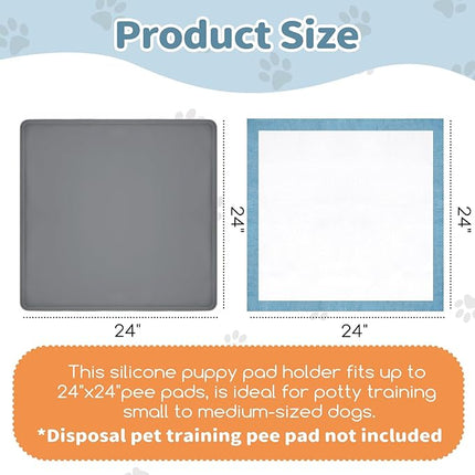 Pee Pad Holder, Dog Potty Tray for 24" x 24" Training Pads