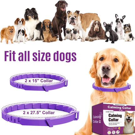 Calming Collar for Dogs 4 Packs, Dog Pheromone Calm Collars Relief Anxiety Stress Separation Lasts 60 Days