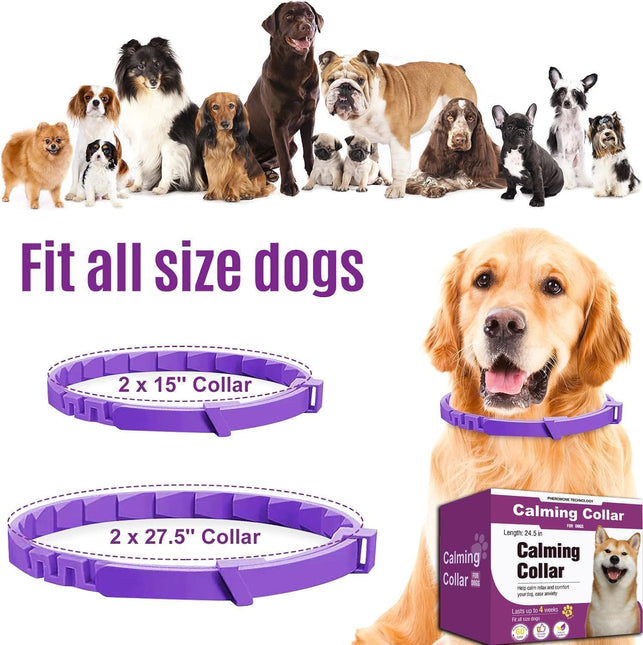 Calming Collar for Dogs 4 Packs, Dog Pheromone Calm Collars Relief Anxiety Stress Separation Lasts 60 Days