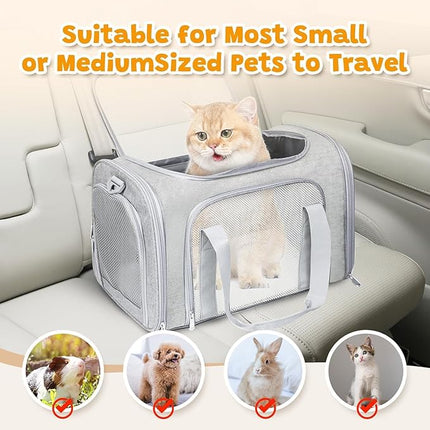 Large Cat Carriers, Dog Carrier, Pet Carrier Soft-Sided Pet Travel Carrier for Large Cats