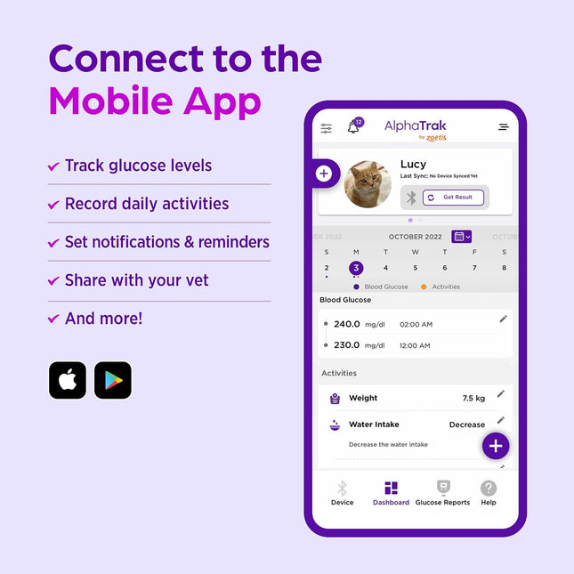 AlphaTrak3 Blood Glucose Monitoring Kit for Diabetic Dogs, Cats & Horses