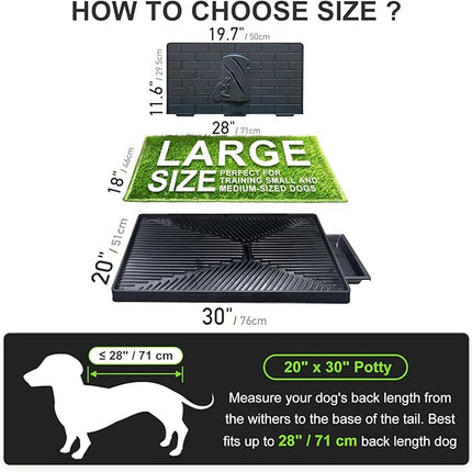 Hompet Dog Potty for Indoor or Porch, 2 Pcs Artificial Grass pads for Small/Medium Dogs