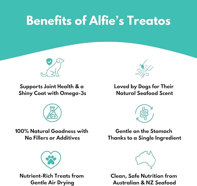 ALFIE'S TREATOS Salmon Skin Dog Treats (75g)