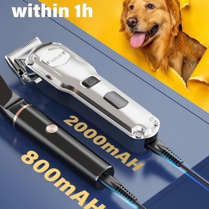 oneisall Dog Clippers Grooming Kit for Thick Coats & Heavy Duty