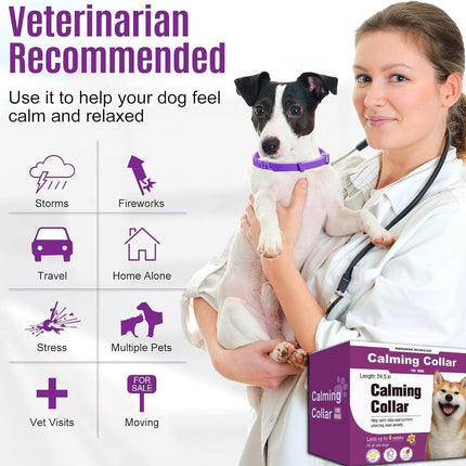 Calming Collar for Dogs 4 Packs, Dog Pheromone Calm Collars Relief Anxiety Stress Separation Lasts 60 Days