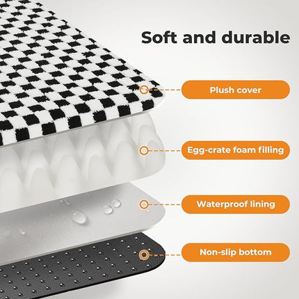 PaWz Dog Bed for Medium Dogs,Orthopedic Dog Bed,Memory Foam Mattress with Egg-Crate Foam,Dog Crate Mattress Large Dog Pillow Bed,Dog Mat Mattress with Removable Washable Cover,Waterproof