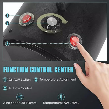 Dog Hair Dryer, 2800 W Professional Blower Dog Dryer, Adjustable Speed and Heat, Pet Dryer, Dog Grooming Dryer with 4 Different Nozzles (Black)