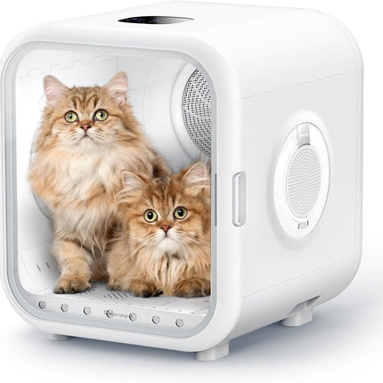 62L Cat Dryer Box Pet Dryer, 360° Efficient Automatic (white)