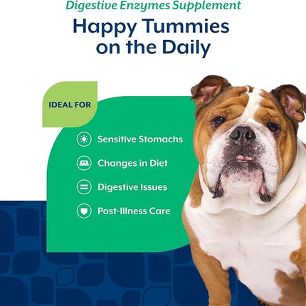 NaturVet Digestive Enzymes with Pre & Probiotic Dog Supplement - 70 Count