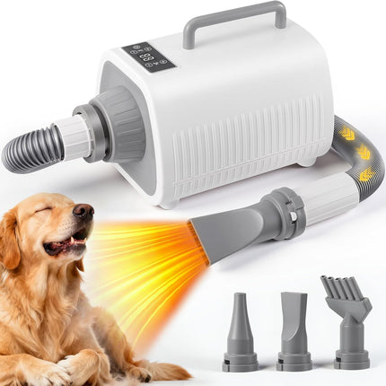 Dog Hair Dryer, Hair Dryer with Adjustable Temperature and Speed, Pet Grooming Set