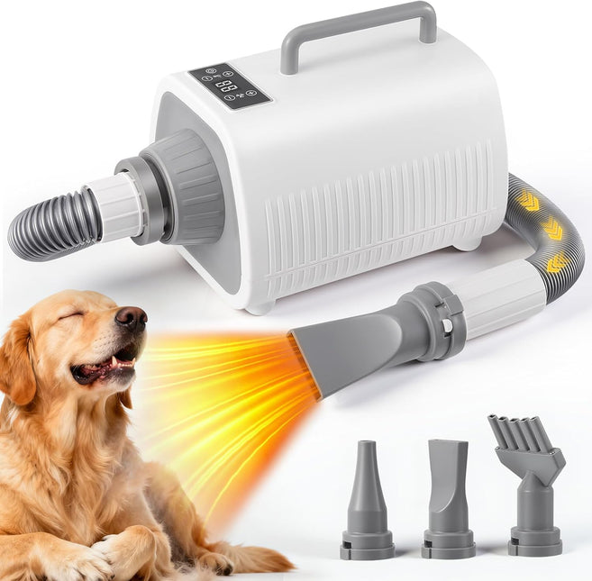 Dog Hair Dryer, Hair Dryer with Adjustable Temperature and Speed, Pet Grooming Set