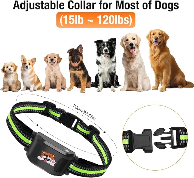 GPS + Wireless Dog Fence & Training Collar – No Subscription, App Geo-Fence 3280ft, 60-164ft Bluetooth Training