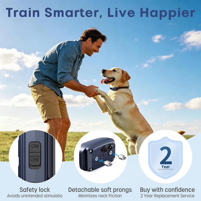 Dog Shock Collar with Remote Control, 4200FT Range, 4 Modes for Dog Training