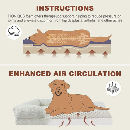 Orthopaedic Dog Bed for Large Dog Bed, M Washable Dog Bed, Sofa Beds for Medium, Large Dogs White