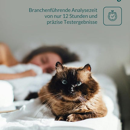 vetevo Worm Test Cat Plus, Includes Giardia, Lungworms Cat, Worm Test for Cats, Result in 24 Hours, All Cats