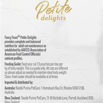 2+ FANCY FEAST Adult Petite Delights Salmon Tuna & Chicken Grilled Wet Cat Food 18 x 50g