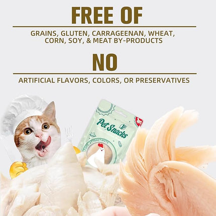 Raw Cat Wet Food Natural Chicken Treats for Picky Eaters &Dogs Grain-Free High Protein Topper Food Limited Ingredient Snacks (Pack of 6) 8.47OZ