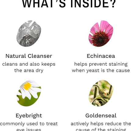 Eye Envy Tear Stain Remover Powder for Dogs and Cats. Natural, Safe Formula. Apply Around Eyes. Absorbs and Cleans Tears and Staining. Keeps Area Dry. Made in The USA. (.5 oz)