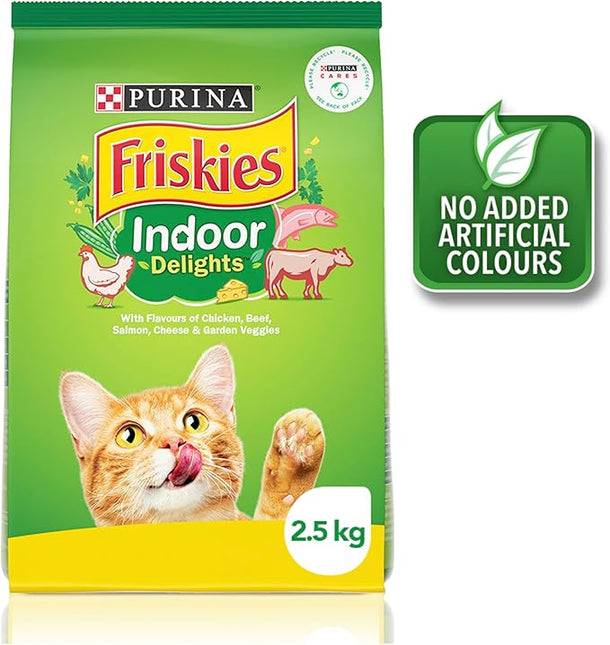FRISKIES Adult Dry Cat Food Indoor Delights 2.5kg