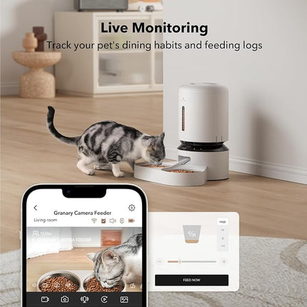 PETLIBRO Automatic Cat Feeder with Camera for Two Cats, 1080P HD Video with Night Vision, 5G WiFi