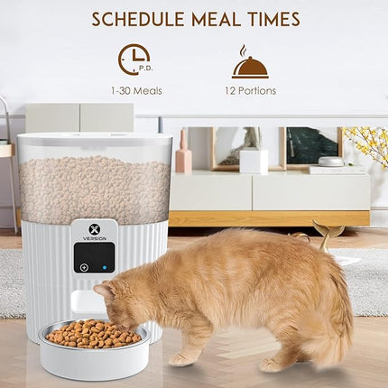 XVersion 3L Automatic Dog Feeders with APP & WiFi (15 Cup) - White