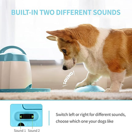 PETGEEK Automatic Dog Treat Dispenser with Button - Puzzle Memory Training Feeder