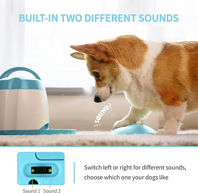PETGEEK Automatic Dog Treat Dispenser with Button - Puzzle Memory Training Feeder