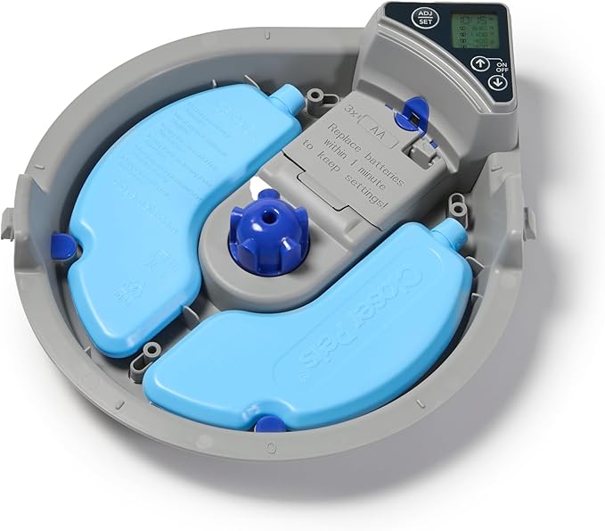 Cat Mate C500 Automatic 5-Bowl Pet Feeder with Digital Timer for Wet and Dry Pet Food, for Cats and Small Dogs, 5 Meals up to 330g Each, with Twin Ice Packs for Food Freshness – White