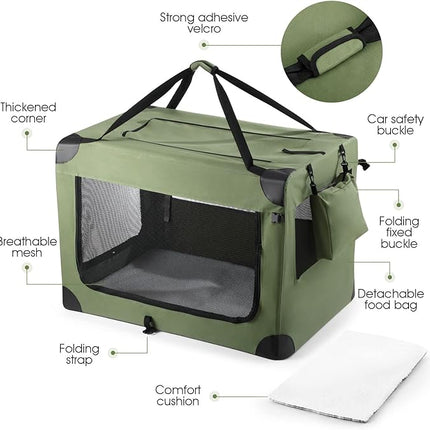 Pet Scene Soft Dog Crate 102x69x69CM Large Size for Pet Dogs Cat