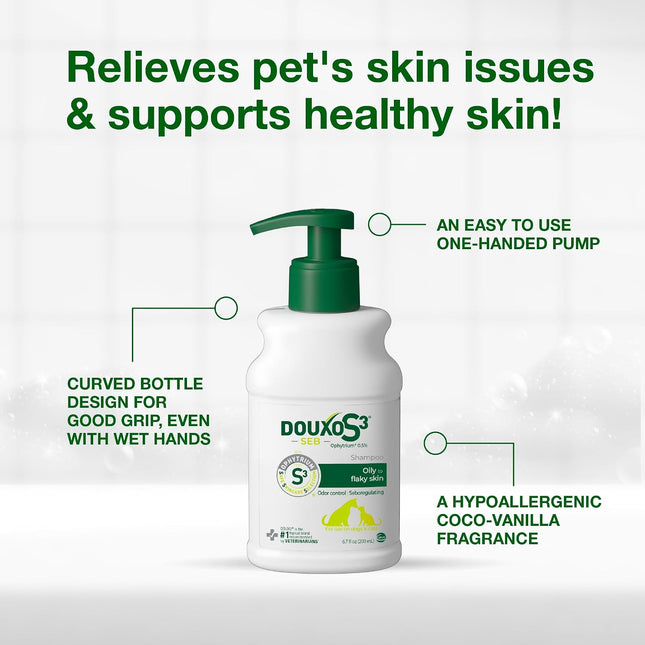 DOUXO S3 SEB Cat & Dog Dandruff Shampoo, 200ml