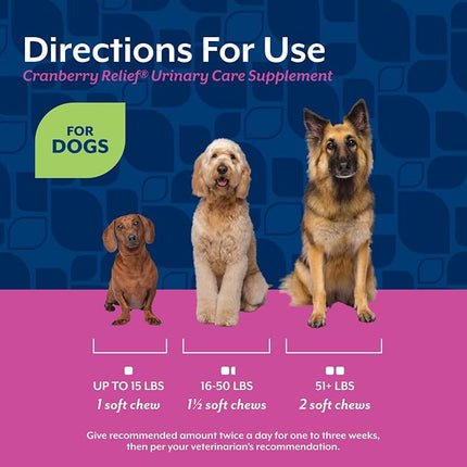 NaturVet Urinary Care Cranberry Relief with Echinacea for Dogs - 120 Count
