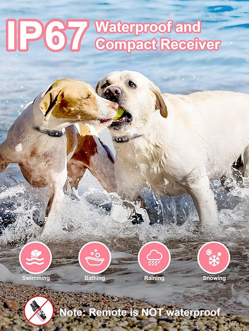 Bousnic Dog Shock Collar 2 Dogs (5-120Lbs) - 3300 ft Waterproof Training Collar for Dogs