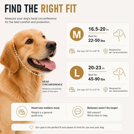 Premium Dog Ear Muffs Noise Protection, Up to 30dB NRR Noise Reduction, M/L Dogs