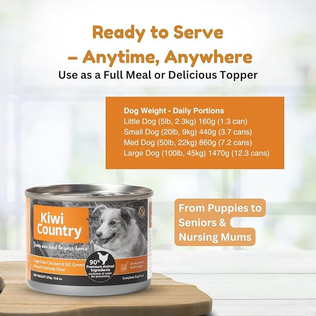 Wet Dog Food, Cage Free Chicken and NZ Green Mussel Formula, Grain-Free, 170g