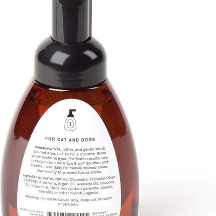 Eye Envy Tear Stain Facial Cleanser for Dogs and Cats. Washes Away Crusty Eye Debris, Eye Boogers, Eye Discharge. Tearless Foaming Formula. Cleans Tear Stains. All-Natural. 8.45 fl. oz.