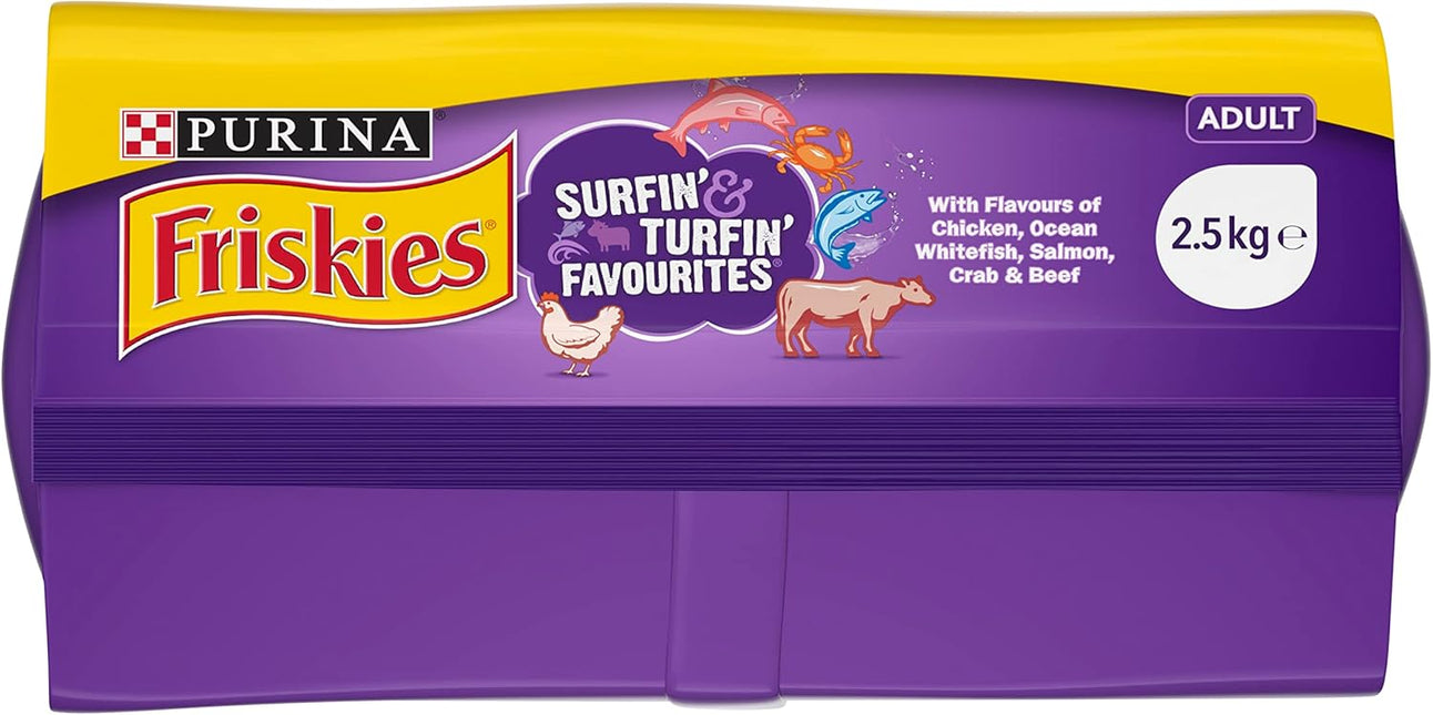 FRISKIES Adult Dry Cat Food Surfin' & Turfin' Favourites 2.5kg