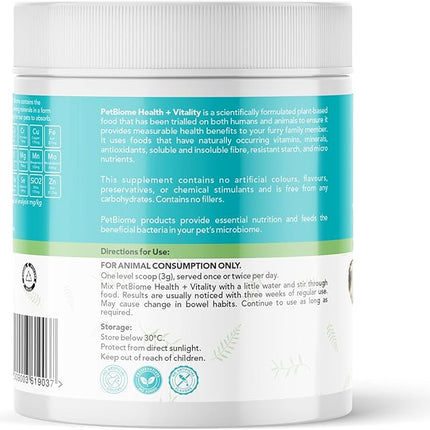 Health + Vitality for Dogs 3 Month Supply Promotes a Healthy Gut microbiome