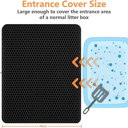 Ycozy Cat Litter Mat 60 X 40cm Kitty Litter Trapping Mat for Litter Box