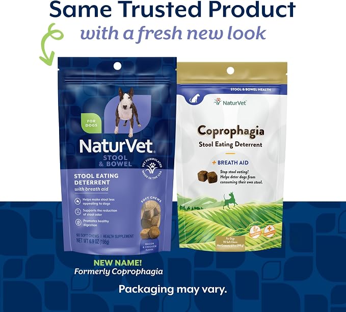 NaturVet Stool Eating Deterrent with Breath Aid for Dogs - 70 Soft Chews